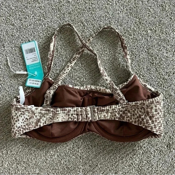 NWT Seafolly Serpentine DD Square‎ Neck Underwire Convertible Swim Top US 6 - Picture 2 of 5